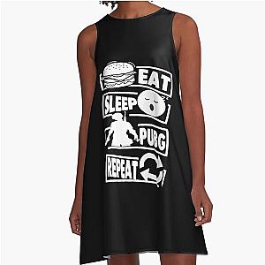 eat sleep pubg repeat A-Line Dress