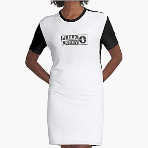 wsrakpo Public Enemy  perih Graphic T-Shirt Dress