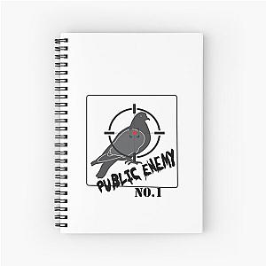 Public Enemy No. 1. Pigeon! Spiral Notebook