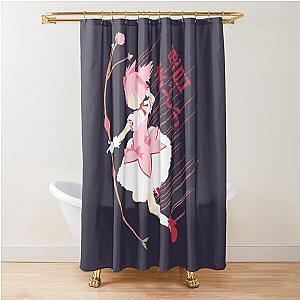 Mens Funny Puella Magi Madoka Magica Shower Curtain for Music Fans