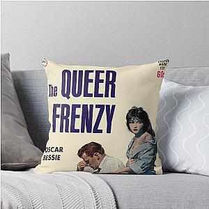 Queer Vintage Pulp Cover Throw Pillow