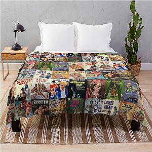 Vintage Gay Pulp Fiction Throw Blanket