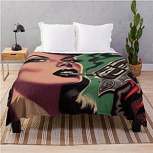 Pulp Girl Throw Blanket