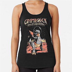 Space Pulp Robot Dinosaur Hero Tank Top