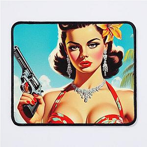 Vintage Summer Girl Mouse Pad
