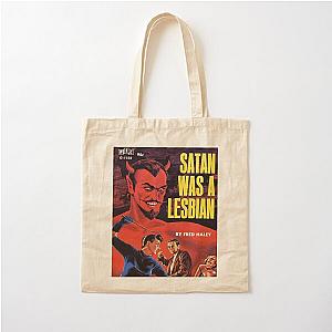 Satan Was A Lesbian Pulp Book Cover Cotton Tote