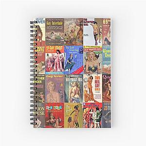 Vintage Lesbian Pulp Fiction Collage Spiral Notebook