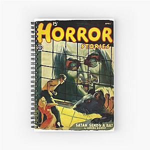 Horror Stories Classic Pulp Fiction Cover Spiral Notebook