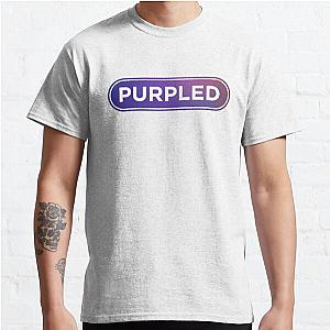 Purpled T-shirts - Purpled Letter Print Classic T-shirt