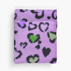 Purple Hearts Duvet Cover