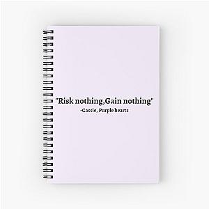 Purple Hearts Movie Quote Spiral Notebook