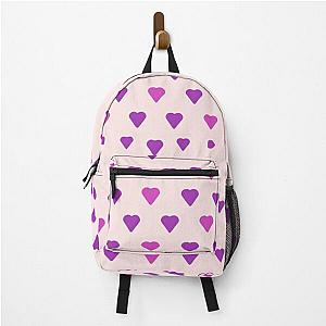 Violet Purple Hearts Pattern Backpack