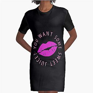 Sweet Juice Purple Kiss Graphic T-Shirt Dress