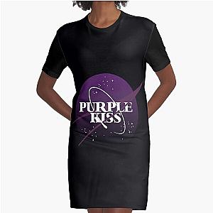 Purple Kiss (Nasa) Sticker Graphic T-Shirt Dress