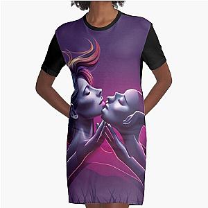 Minas purple kiss Graphic T-Shirt Dress