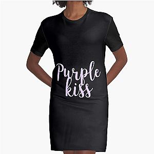 purple kiss smoothly lettering Graphic T-Shirt Dress