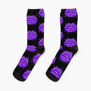 Valentine Lips Purple kiss Socks