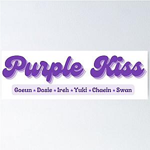 Purple Kiss Kpop Girl Group names logo Poster