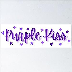 Purple Kiss Kpop Girl Group logo Poster