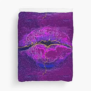 Purple kiss lips Duvet Cover