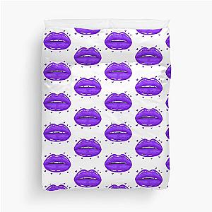 Valentine Lips Purple kiss Duvet Cover