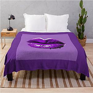 Shiny Purple Kiss Throw Blanket