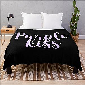 purple kiss smoothly lettering Throw Blanket