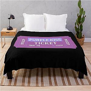 Purple Kiss Ticket Throw Blanket