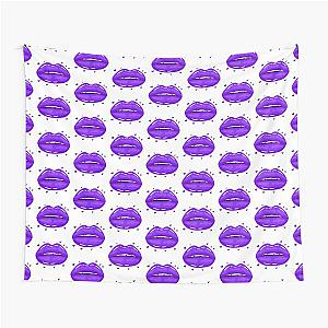 Valentine Lips Purple kiss Tapestry