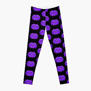 Valentine Lips Purple kiss Leggings