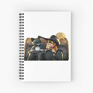 Happy Kitty Softpaws & puss in boots Spiral Notebook