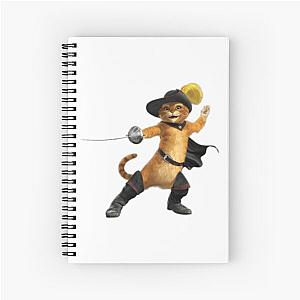 fun puss in boots Spiral Notebook