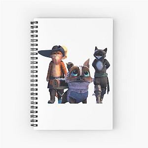 funny friendship - cute puss in boots Spiral Notebook