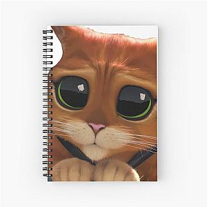 cute puss in boots  Spiral Notebook