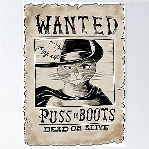 Puss in Boots Wanted Poster Poster