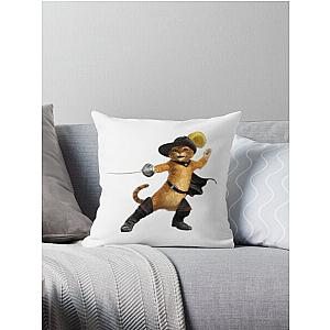 fun puss in boots Throw Pillow