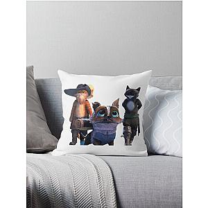 funny friendship - cute puss in boots Throw Pillow