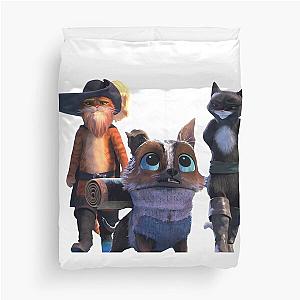 funny friendship - cute puss in boots Duvet Cover