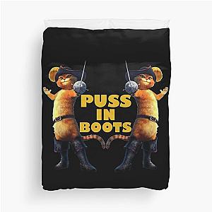 funny puss in boots - cute puss in boots Duvet Cover