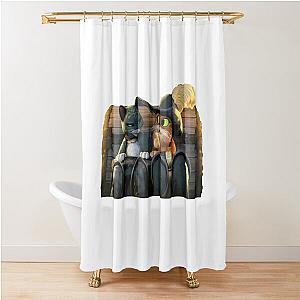 Happy Kitty Softpaws & puss in boots Shower Curtain