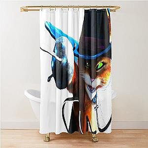 Puss in Boots cat-cut! Shower Curtain