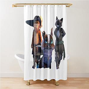 funny friendship - cute puss in boots Shower Curtain