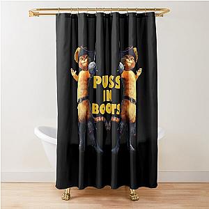 funny puss in boots - cute puss in boots Shower Curtain