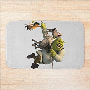 Shrek, Donkey and Puss in Boots from Shrek Movie Bath Mat