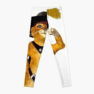 PUSS IN BOOTS :Sword Cat Abstract Print Leggings