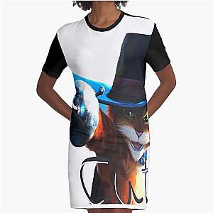 Puss in Boots cat-cut! Graphic T-Shirt Dress