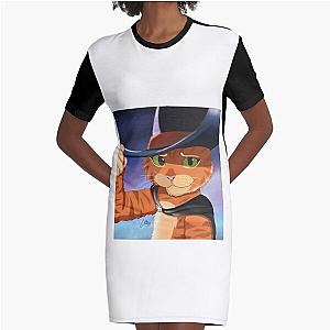 Puss In Boots Graphic T-Shirt Dress