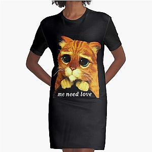 Puss in boots Graphic T-Shirt Dress