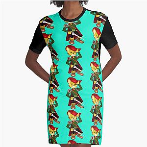 Puss in Boots Cat Graphic T-Shirt Dress