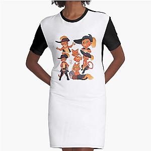 Puss in Boots The Last Wish Graphic T-Shirt Dress